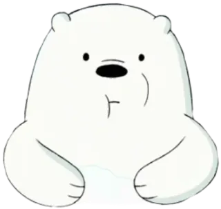 😗 f2f653d2 Ice Bear We Bare Bears Kreskówka, Niedźwiedź, Niedźwiedź polarny, We Bare Bears, Zwierzę, Słodki telegram sticker