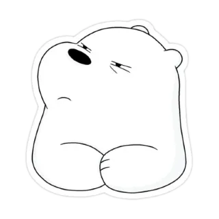 😑 88843127 Ice Bear We Bare Bears Orso Bianco, We Bare Bears, Cartoni animati, Orso polare, Animazione, Orso telegram sticker