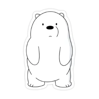 🧍‍♂️ ddb2ae97 Ice Bear We Bare Bears Cartone animato, Orso polare, Animale, Carino, Orso di ghiaccio, We Bare Bears telegram sticker