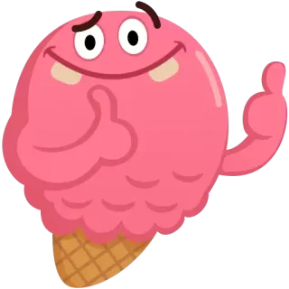 👍 475dc2a9 kem, hoạt hình, ngọt, món tráng miệng, thức ăn telegram sticker