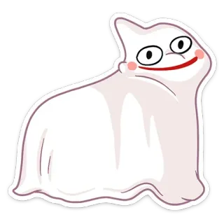 👻 7aed4cdc призрак, мультфильм, жуткий, хэллоуин, милый, смешной telegram sticker