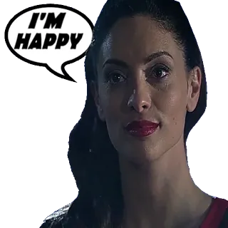 😆 7db0312b I'M HAPPY wanita, bahagia, wajah, ekspresi, potret whatsapp sticker