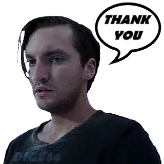 😀 a01a50f9 THANK YOU terima kasih, ekspresi, pria, gelembung ucapan whatsapp sticker