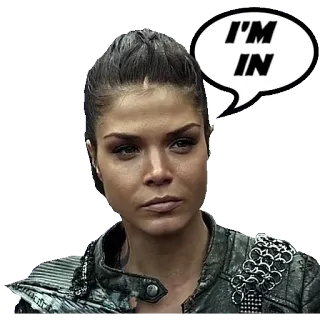👌 b9b685ee Octavia Blake The 100 I'M IN Octavia Blake, The 100, CW, Fiksi ilmiah, Karakter whatsapp sticker
