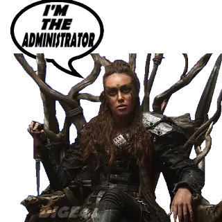 🤠 c84a5661 I'M THE ADMINISTRATOR administrator, orang, tahta whatsapp sticker