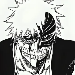 🌟 16b982b0 Ichigo Bleach Anime, Mangá, Ichigo, Bleach, Hollow, Máscara, Zumbi, Monstro telegram sticker