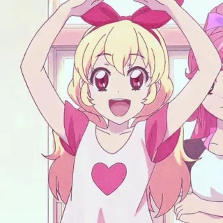 🍓 8fb27612 アニメ, 漫画, 女の子, 可愛い, ハート, ピンク telegram sticker