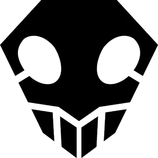 😈 0daf4da6 teschio, maschera vuota, anime, oscuro, nero telegram sticker
