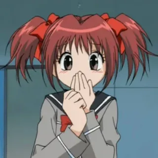 🍓 465cf3e7 สาวอนิเมะ, การ์ตูน, ชุดนักเรียน, ผมเปีย, หน้าแดง telegram sticker