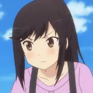 🌈 9962a3e8 animé, fille, dessin animé, personnage, expression, sérieux telegram sticker