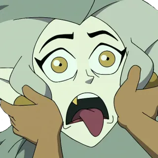 😜 23da79f3 Eda Clawthorne The Owl House kartun, animasi, lucu, karakter, ekspresi, lidah, fantasi telegram sticker