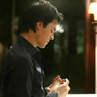 🦇 4ed304d8 Damon Salvatore The Vampire Diaries Wampir, Serial TV, Dramat, Fantasy, Romans telegram sticker