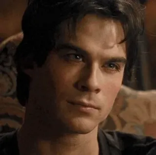🦇 586999ef Damon Salvatore The Vampire Diaries aktor, przystojny, mężczyzna, portret, wampir, Damon Salvatore, Ian Somerhalder, The Vampire Diaries telegram sticker