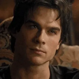 🦇 632c2659 Damon Salvatore The Vampire Diaries mężczyzna, aktor, portret, serial TV, wampir telegram sticker