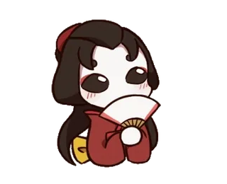 ☺️ 013b71b3 Geisha, Japonais, Éventail, Kimono, Poupée, Mignon whatsapp sticker