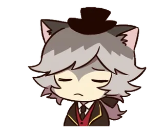 🤷 82b46ef9 triste, loup, animé, mignon, kawaii whatsapp sticker