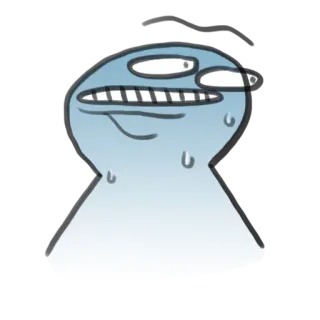 😬 345de21b Dibujo animado, Nervioso, Sudor, Ansioso, Personaje telegram sticker