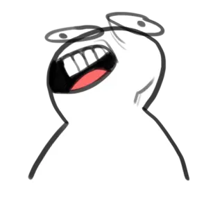 😫 43dac9d3 Meme, Divertido, Dibujo animado, Blanco, Cara, Expresión telegram sticker