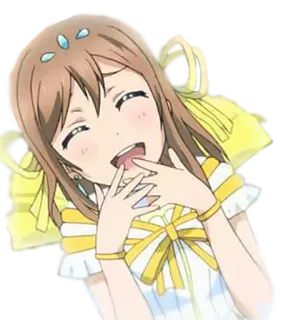 😁 cc3d11f6 애니메이션, 귀여운, 미소, 캐릭터, 소녀 telegram sticker