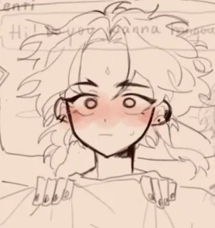 🌟 e5bb8bbc Hi do you wanna hangout anime, character, cartoon, comic, hangout, friend, cute telegram sticker