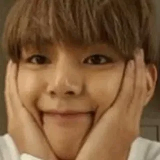 ✨ f7ef5f57 người, khuôn mặt, nụ cười, dễ thương, tay, má telegram sticker