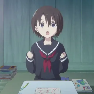 🍓 1f45fa8f Anime, Schuluniform, Süß, Aufgeregt telegram sticker