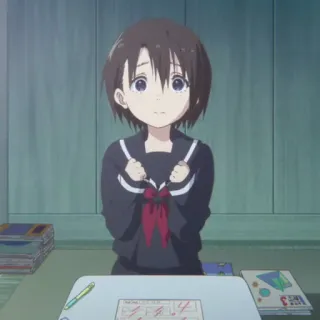 🐇 69869575 Anime, Schuluniform, Mädchen, Charakter, Schreibtisch, süß telegram sticker