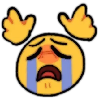 💌 243726b0 Emoji, weinend, traurig, verzweifelt, Meme telegram sticker