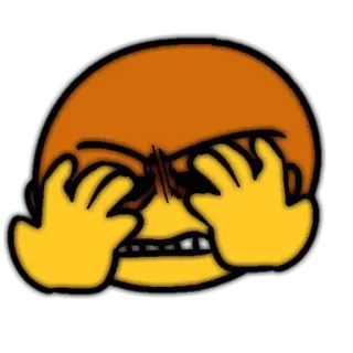 🗝 657ae04a Emoji, Facepalm, Meme, Internet, Fehler, Enttäuschung, Frustration telegram sticker