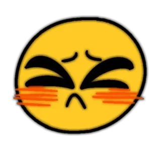 💌 967b2a4e Emoji, Schüchtern, Süß, Erröten, Gesicht telegram sticker