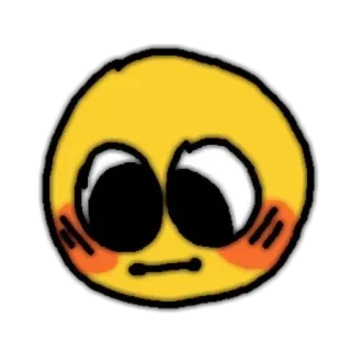 🗝 c9d9c17a Emoji, Gesicht, Süß, Kawaii, Gelb, Sticker telegram sticker