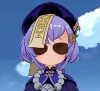 ❄️ 4ec7623f Qiqi Genshin Impact Qiqi, Genshin Impact, gra wideo, anime, postać, naklejka, fajne telegram sticker