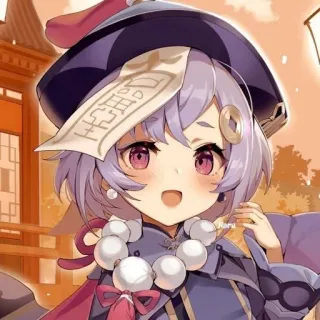 ❄️ b6cd9548 Qiqi Genshin Impact Anime, Gra wideo, Zombie, Słodkie, Dziewczyna, Qiqi, Genshin Impact telegram sticker