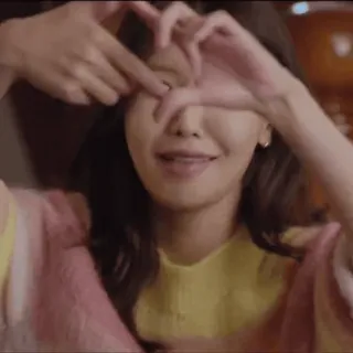 😙 fddd02a9 hart, liefde, vingerhart, Koreaans, Aziatisch telegram sticker