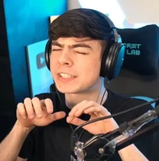 🌟 4f06e122 pessoa, homem, fone de ouvido, Secretlab, retrato telegram sticker