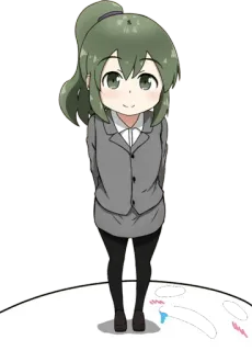 😂 0b1a836d Anime, Fille, Tailleur, Femme, Dessin animé, Employée de bureau telegram sticker