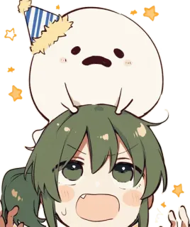 😂 2bed74b0 Anime, Dessin animé, Mignon, Fille, Anniversaire, Étoiles telegram sticker