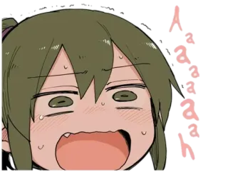 😂 4b789e5d AaAaAaAaAa anime, manga, choqué, dessin animé, drôle, exclamation, cri telegram sticker