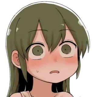 😂 5f69fed1 animé, fille, dessin animé, choqué, effrayé, surpris telegram sticker