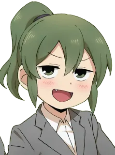 😂 f585eb88 Anime, Manga, Personnage, suffisant, fille, bureau, affaires telegram sticker