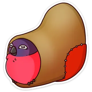 👀 715cdbc6 burung, binatang, lucu, stiker, musim dingin, nyaman, rumah burung telegram sticker