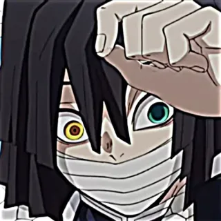 😶 2b863636 Obanai Iguro Demon Slayer Anime, Demon Slayer, Obanai Iguro, Manga, Personage, Slang, Hashira telegram sticker