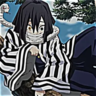 😶 43f763dc Obanai Iguro Demon Slayer Anime, Demon Slayer, Obanai Iguro, Slang, Personage telegram sticker