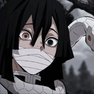 🐍 30310748 Obanai Iguro Demon Slayer Аниме, Клинок, рассекающий демонов, Обанай Игуро, Персонаж, Манга telegram sticker