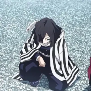 🐍 624b6dfd Obanai Iguro Demon Slayer อนิเมะ, ดาบพิฆาตอสูร, โอบาไน อิกุโระ, งู, เสาหลัก, ตัวละคร, มังงะ telegram sticker