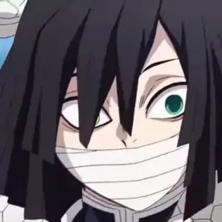 🐍 dac24330 Obanai Iguro Demon Slayer อนิเมะ, ดาบพิฆาตอสูร, โอบาไน อิงุโระ, งู, ตัวละครอนิเมะ telegram sticker