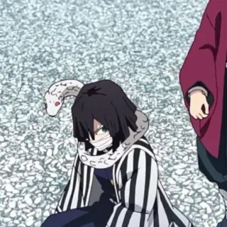 🐍 db4cefcc Obanai Iguro Demon Slayer อนิเมะ, ดาบพิฆาตอสูร, โอบาไน อิกุโระ, เสางู, ตัวละครอนิเมะ telegram sticker