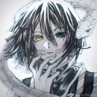 🤔 3c913598 อนิเมะ, มังงะ, ตัวละคร, ภาพวาด, งู, ภาพประกอบ, ศิลปะ, ภาพเหมือน telegram sticker