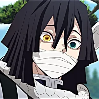 😒 e2d0cf37 Obanai Iguro Demon Slayer อนิเมะ, ดาบพิฆาตอสูร, โอบาไน อิกุโระ, มังงะ, งู, ตัวละคร telegram sticker