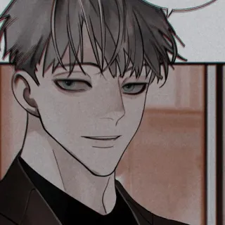 🍶 2ef94435 男性, アニメ, ニヤリ, ハンサム, マンガ, ポートレート telegram sticker